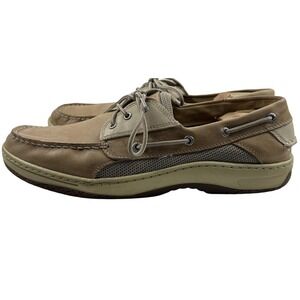 Sperry Top-Sider Billfish Tan Beige Leather Mesh Boat Shoes Mens Loafers